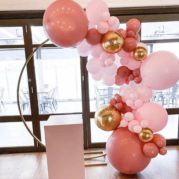 Veeki 124 pièces d'ensemble d'arche de ballon violet, confettis, ballon en  métal en latex avec papillon en papier, anniversaire, décoration de fête de  mariage et outil de ballon 4