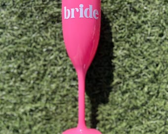 ready to ship in 24 hours **Custom Champagne Flute Bride to Be Bachelorette Party Bach Party Custom Order