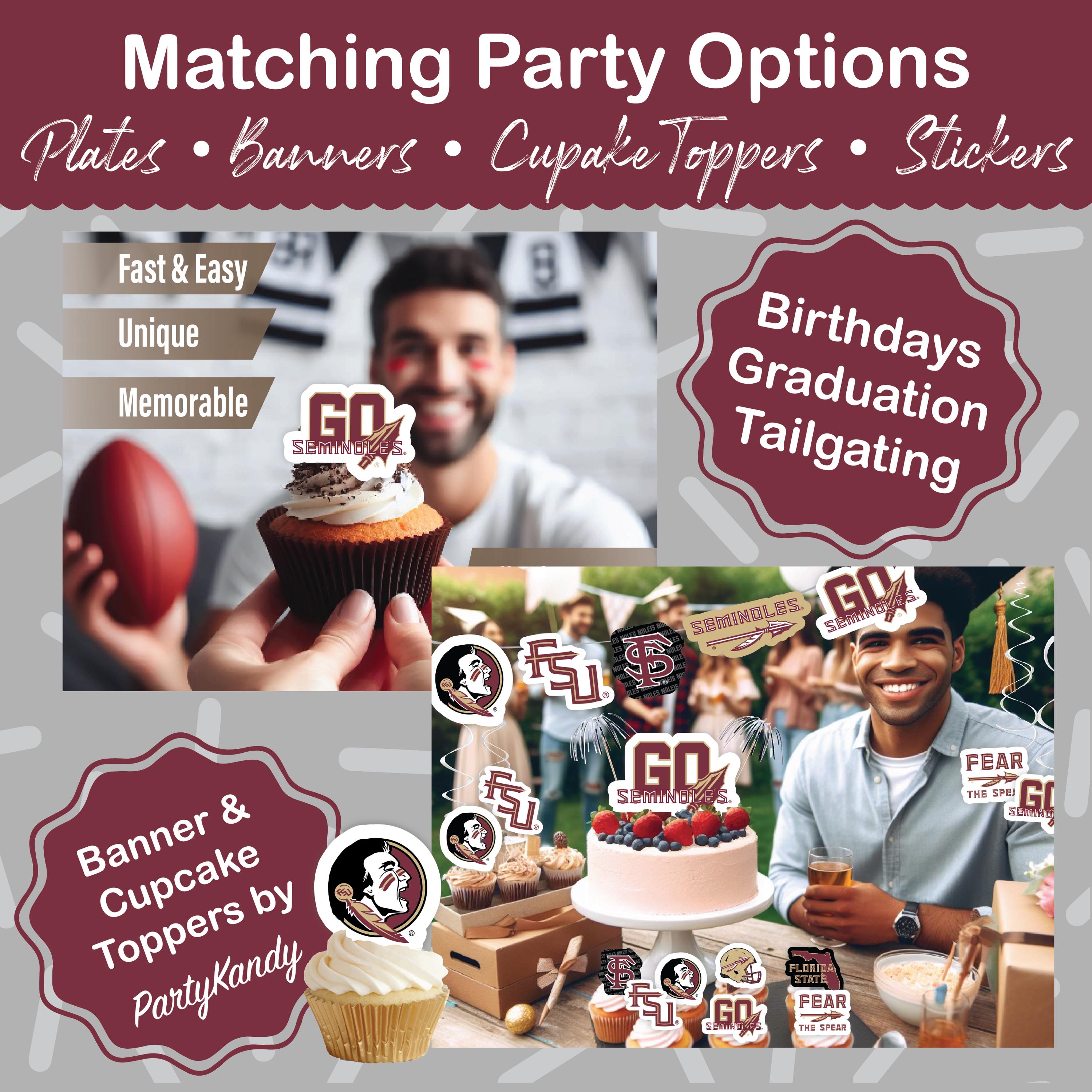 FSU Seminoles Party Supplies, Birthday, Graduation Decorations ...