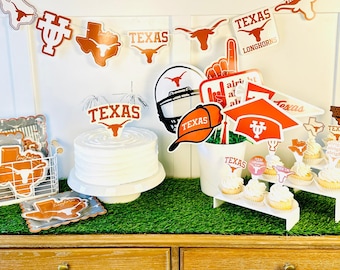 Texas Longhorns Photo Prop Kit 20 Piece Set for Graduation, Birthdays, Football Game Day Party Supplies (Texas Longhorns)