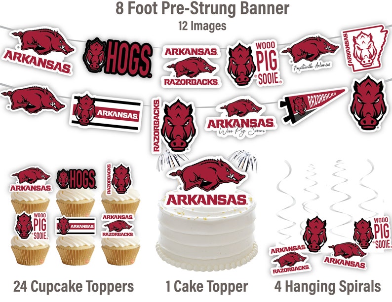 Arkansas Razorbacks Party Supplies, Birthday Party, Graduation ...