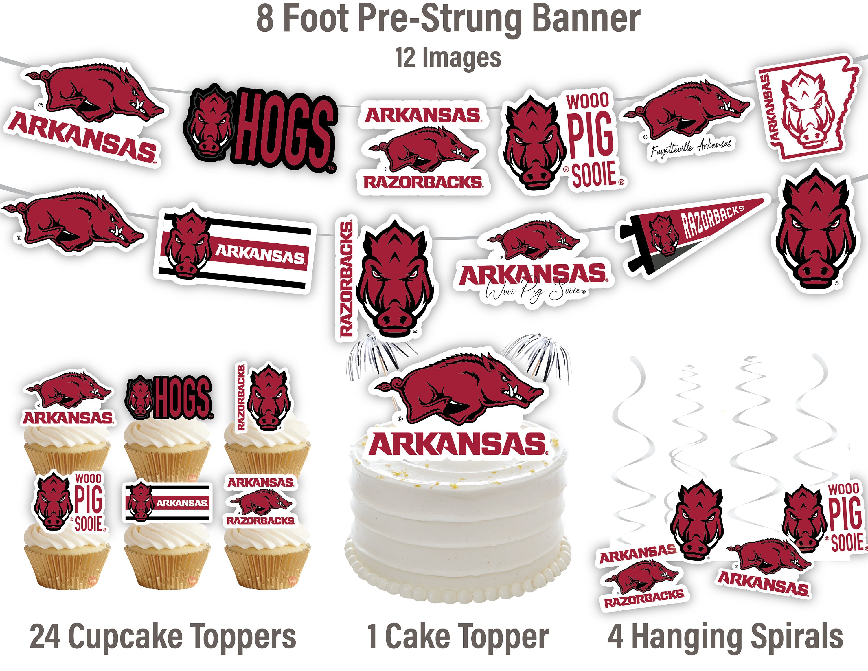 Arkansas Razorbacks Party Supplies, Birthday Party, Graduation ...