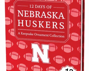 Nebraska Huskers 12-Day Holiday Ornament Advent Calendar Cornhuskers Gift