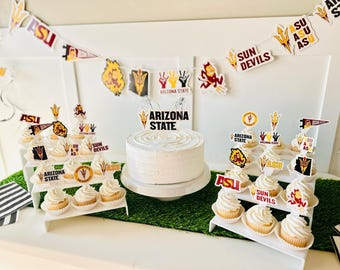 Arizona State Sun Devils Party Supplies Birthday Party, ASU Graduation Decorations, Game Day and ASU Football Party Decorations (42 Pcs)