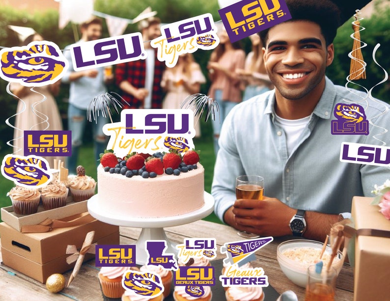 LSU Tigers Party Supplies, Birthday, Graduation Decorations, Football ...
