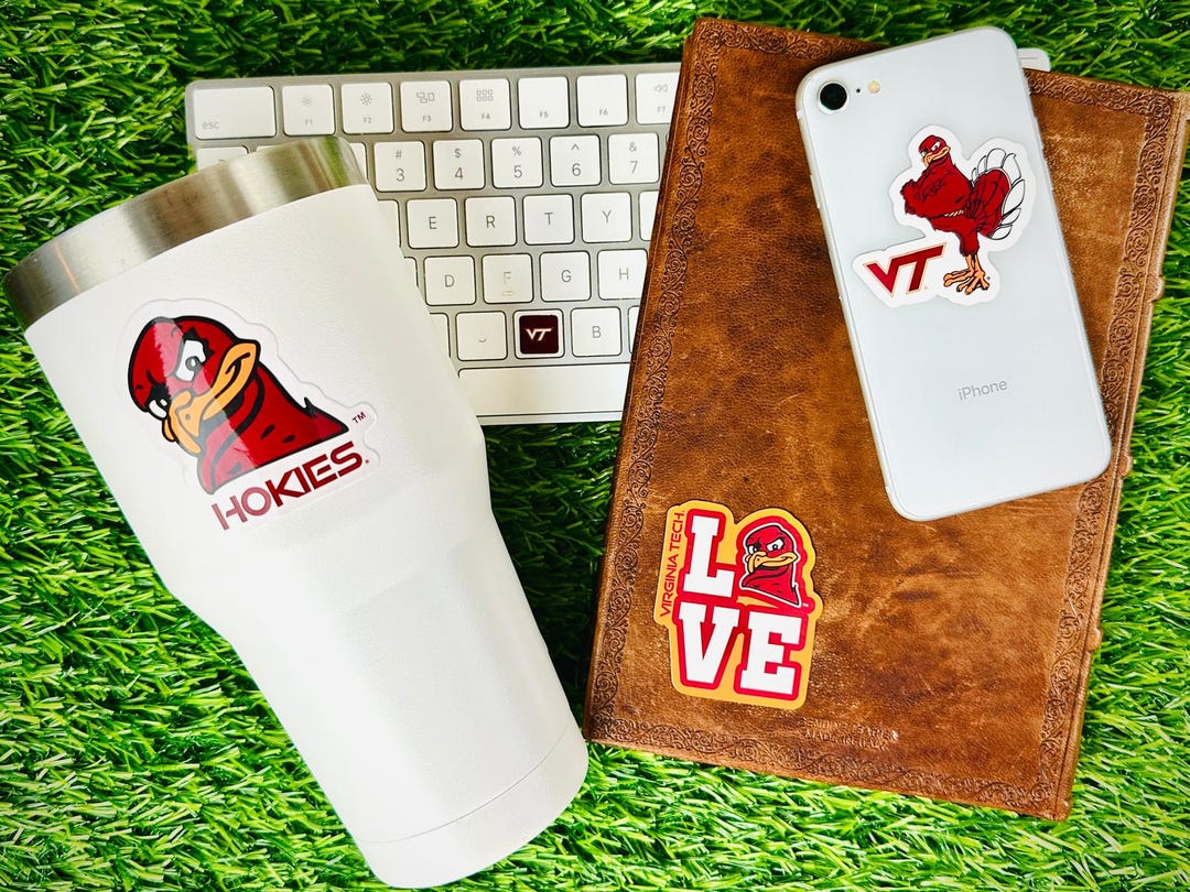 Virginia Tech Stickers: 2 Large 5" for Car, 10 Medium 2" Mug Decals, 2 ...