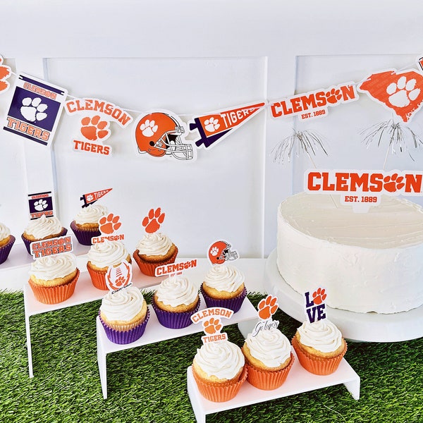 Clemson Tigers Party Supplies, Birthday Party, Graduation Decorations, Game Day and Clemson Tigers Football Party Decorations (45 Pcs)