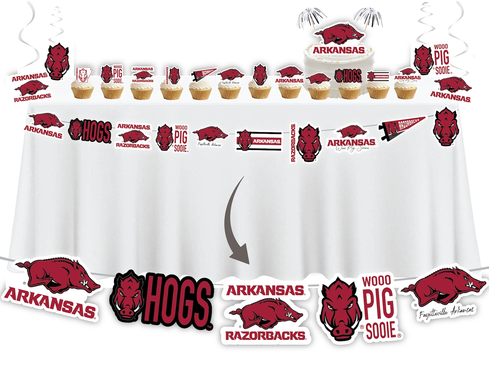 Arkansas Razorbacks Party Supplies, Birthday Party, Graduation ...