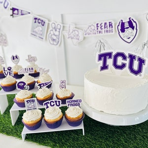 TCU Horned Frogs Party Supplies, Birthday Party, Graduation Decorations, Game Day and TCU Football Fan Party Decorations (45 Pcs)