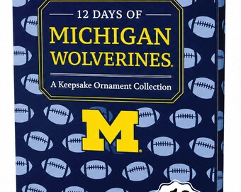 Michigan Wolverines 12-Day Holiday Ornament Advent Calendar Football Gift
