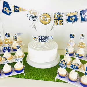 Georgia Tech Yellow Jackets Party Supplies Birthday, Graduation, Football Game Day Party Decorations (45 Pcs)