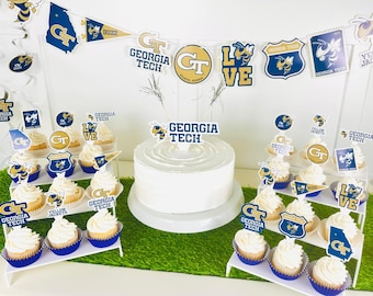 Georgia Tech Yellow Jackets Party Supplies Birthday, Graduation, Football Game Day Party Decorations (45 Pcs)