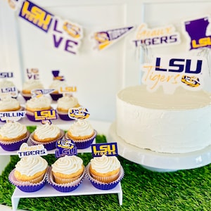 LSU Tigers Party Supplies, Birthday, Graduation Decorations, Football Game Tailgate Louisiana State University Party Decorations (45 Pcs)