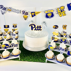 Pitt Panthers Party Supplies Birthday Party, University of Pittsburgh Graduation Decorations, Birthday, and Football Party Decor (42 Pcs)