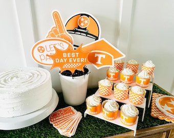 Tennessee Vols Photo Prop Kit 20 Piece Set for UA Graduation, Birthdays, Football Game Day Party Supplies (Tennessee Volunteers)