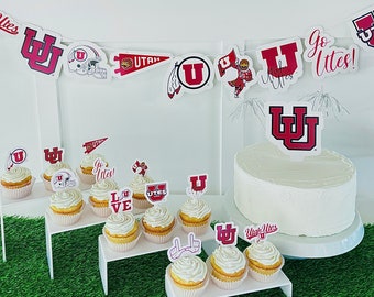 University of Utah Utes Party Supplies, Birthday Party, Graduation Decorations, Game Day and U of U Utes Football Party Decorations (45 Pcs)