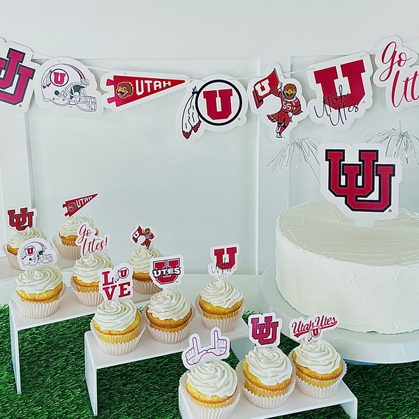 University of Utah Utes Party Supplies, Birthday Party, Graduation Decorations, Game Day and U of U Utes Football Party Decorations (45 Pcs)