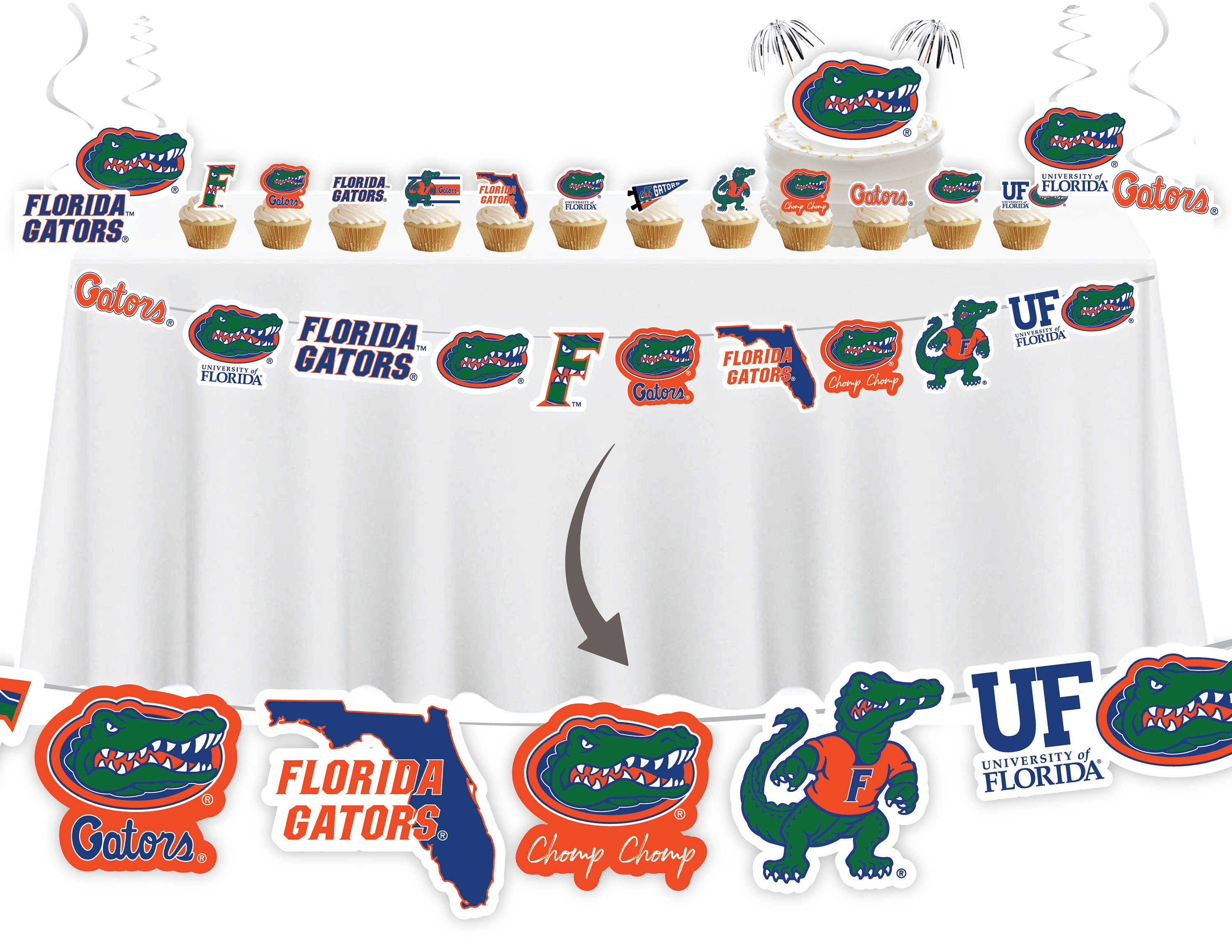 Florida Gators Party Supplies, Birthday Party, Graduation Decorations