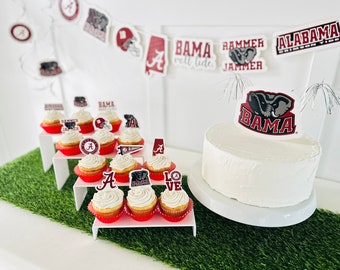 Alabama Crimson Tide Party Supplies, Birthday Party, Graduation Decorations, Game Day and Alabama  Football Party Decor (45 Pc)