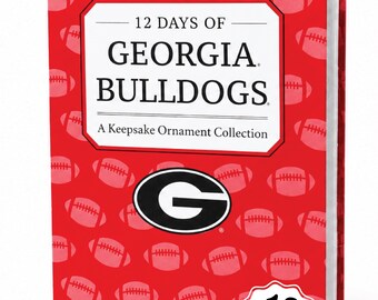 Georgia Bulldog 12-Day Christmas Ornament Advent Calendar Football UGA Gift