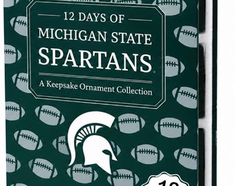 Michigan State 12-Day Christmas Ornament Advent Calendar Football MSU Gift