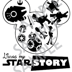 Hollywood Studios StarStory SVG Mickey, Star Wars, Toy Story, Vinyl Cut SVG File