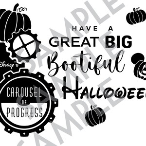 Carousel of Progress, Great Big Bootiful Halloween, Vinyl Cut SVG File
