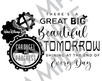 Carrusel de progreso, gran mañana hermoso, archivo SVG cortado en vinilo