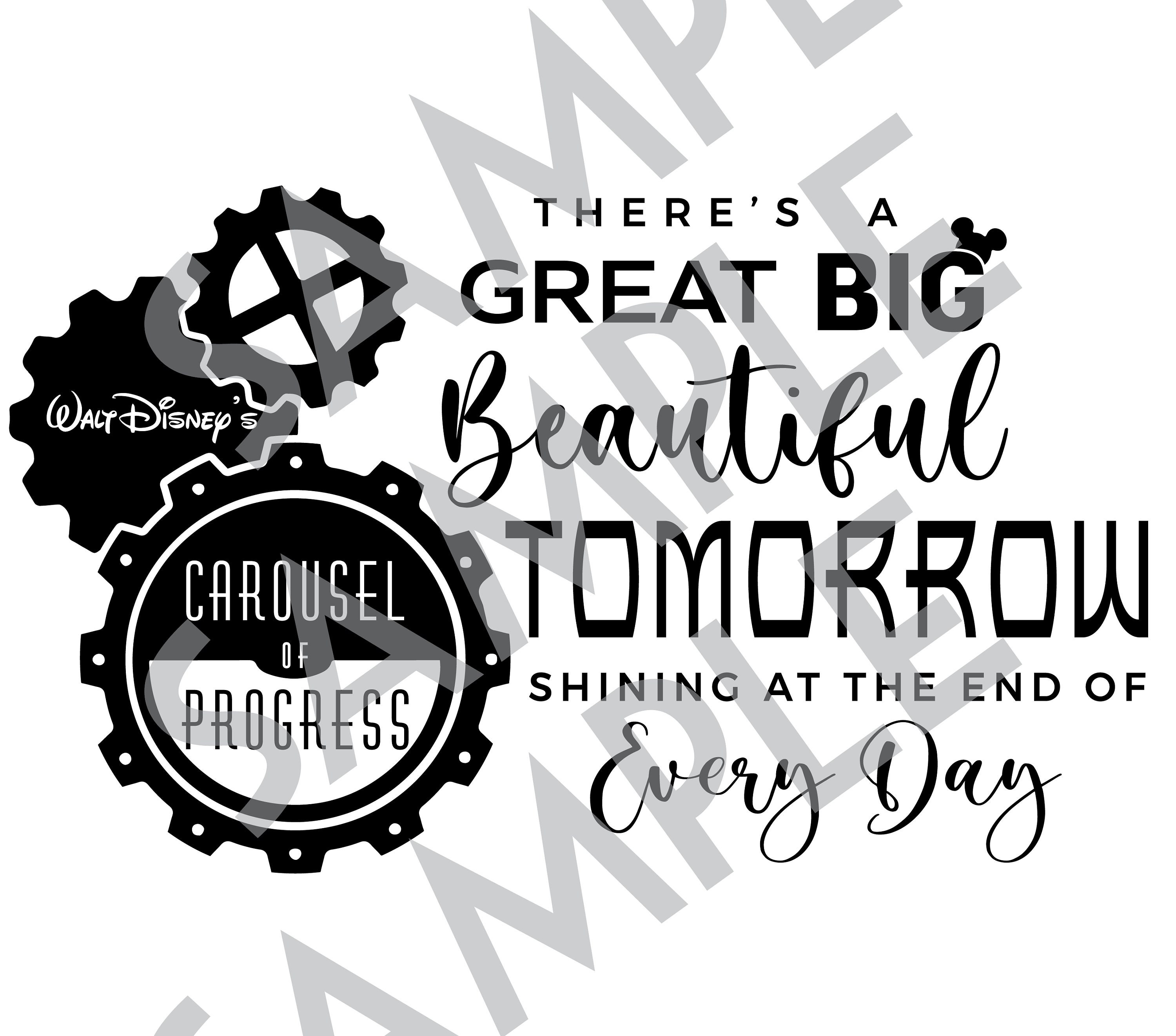Carousel of Progress, Great Big Beautiful Tomorrow, Vinyl Cut SVG