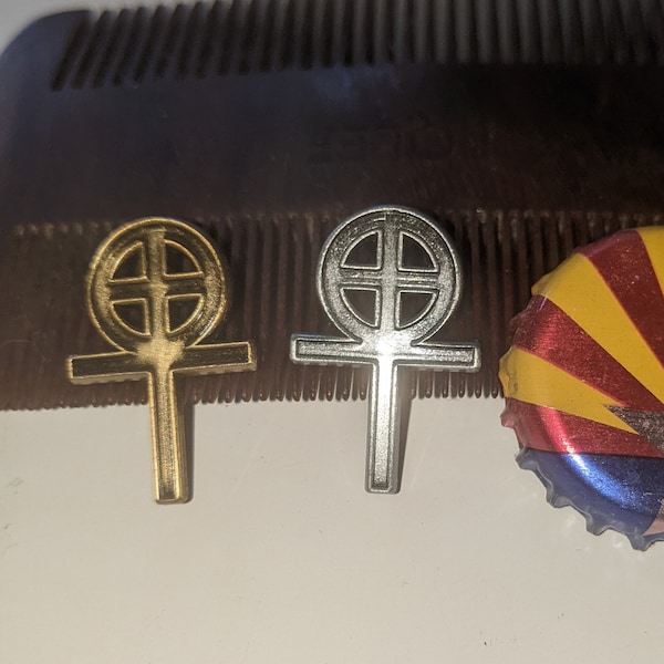 Gnostic Cross Die-Cast pin