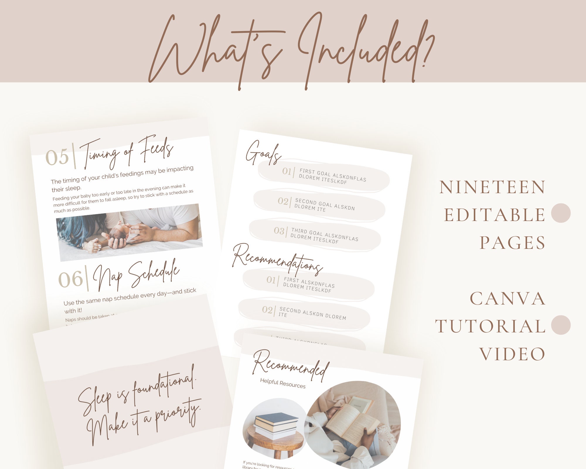 Sleep Consultant Plan | Customizable | Editable Canva Template ...