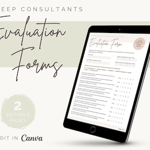 Modulo di valutazione del consulente del sonno / Modello Canva modificabile / Stampabile / Download digitale istantaneo / Design minimalista / Personalizzabile