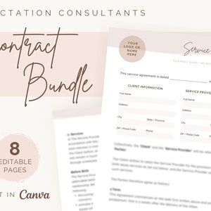 Consultante en lactation / Offre groupée de contrats de conseillère en allaitement | Accords de service et financiers | Formulaires de décharge | Essentiels d&#39;affaires