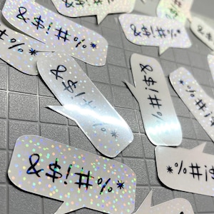 Grawlix (Profanity) Think Bubble Vinyl Waterproof Sticker