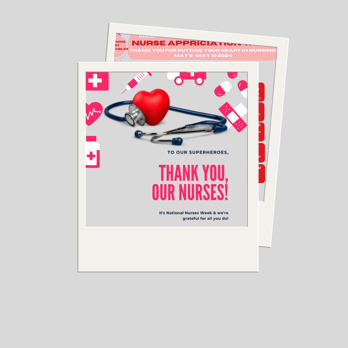 EDITABLE Nurses Appreciation Week Itinerary Poster National Nurse Appreciation Week Etsy