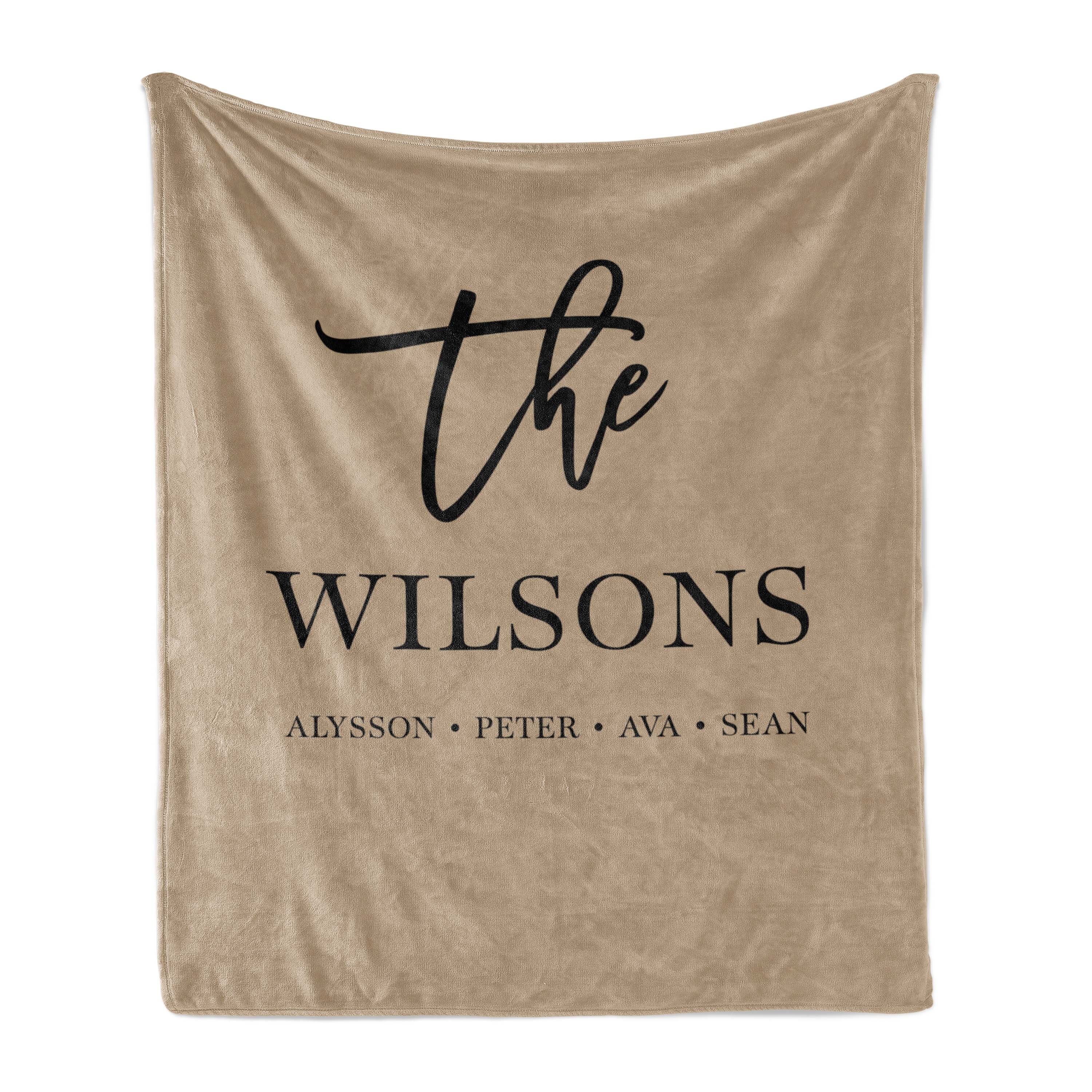 Last Name Customized Blanket Personalized Family Blanket With Names Name Blanket Gifts for Mom and Adults Throw Blanket Home Decoration Etsy