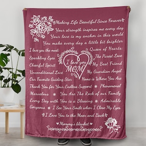 Cobertor da mãe, melhor presente para ela no dia das mães, aniversário de Natal, cama de flanela e capa de lance da filha e do filho, presente da mãe