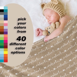 Personalized Name Blanket for Babies and Kids, Baby Receiving Gift, Custom Plush Blanket, Baby Shower Gift, Newborn Gifts for Girls and Boys