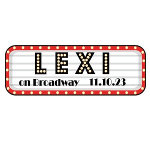 Customized Broadway Bat Mitzvah Logo Hollywood Show Girls Personalized Simple Minimalist Modern theme Bar party favors invitations decor