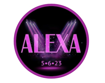 Personalized Party Lights Bat Mitzvah Logo Girls Customized Fun Hip Pink Black Spotlight Show theme Sweet 16 party favors invitations decor