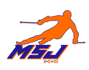 Customized Ski Bar Mitzvah Logo, Boys Personalized Winter Snow Skiing Initials Party theme party favors, invitations, decor Skier silhouette