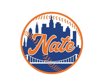 Customized Baseball Bar Mitzvah Logo, Personalized Party Logo, Team Sports theme for Bar Mitzvah party favors, Red Blue invitations decor