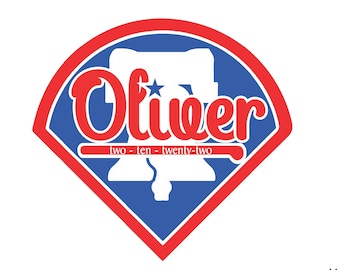 Customized Baseball Bar Mitzvah Logo, Personalized Party Logo, Team Sports theme for Bar Mitzvah party favors, Red Blue invitations decor