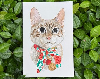 Custom Pet Portrait | Hand-made Watercolor Painting