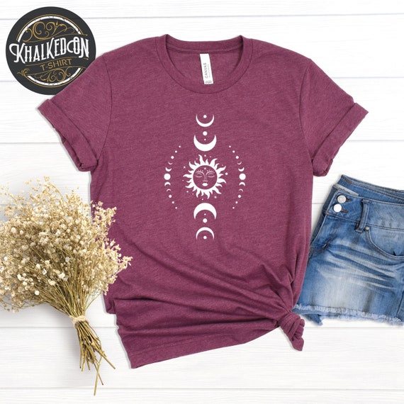 Sun Tarot Drawing T-shirt Sun Inside of Sun moon and Sun T - Etsy