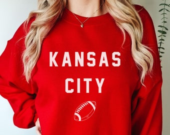Kansas City Football Sweatshirt: Game Day Oversized Crewneck