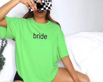 Green Bride T-Shirt, Y2K Bachelorette Party Tee