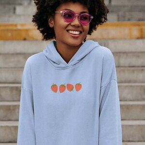 Strawberry Hoodie Oversized Kawaii Hoodie Strawberry Sweatshirt Strawberry Shirt Cottagecore Sweatshirt Strawberry Sweater Kawaii Sweater