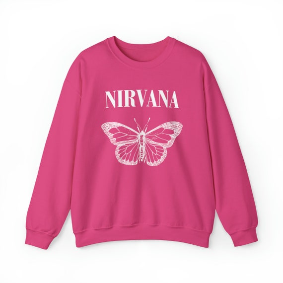 Nirvana Sweatshirt Pink Nirvana Sweatshirt Nirvana Crewnecks