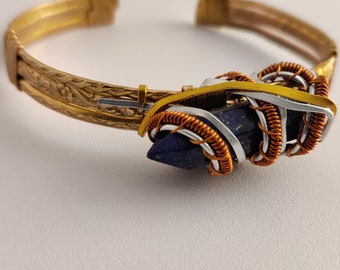 Vibrant Health -  157 Bracelet Bronze Copper Nickel Silver Lapis Lazuli 35 - Sourced From The Colombian Andes & Amazonian Region